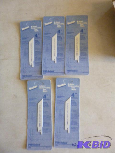 Five Disston Reciprocating Saw Blades...