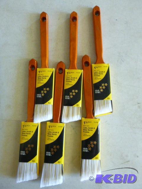 Six Five Star 1 12&quot Paint Brushes...