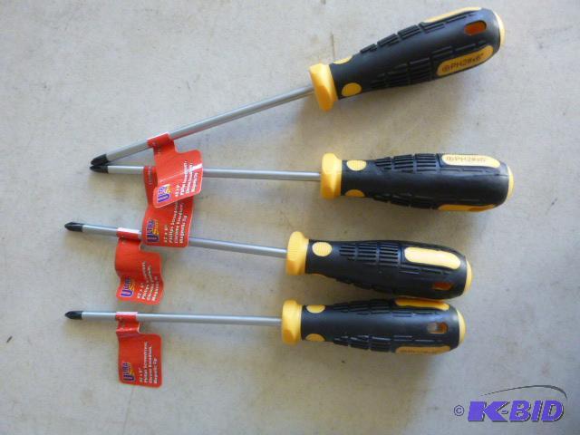 Four Philips Screwdrivers with Magnetic Tips...