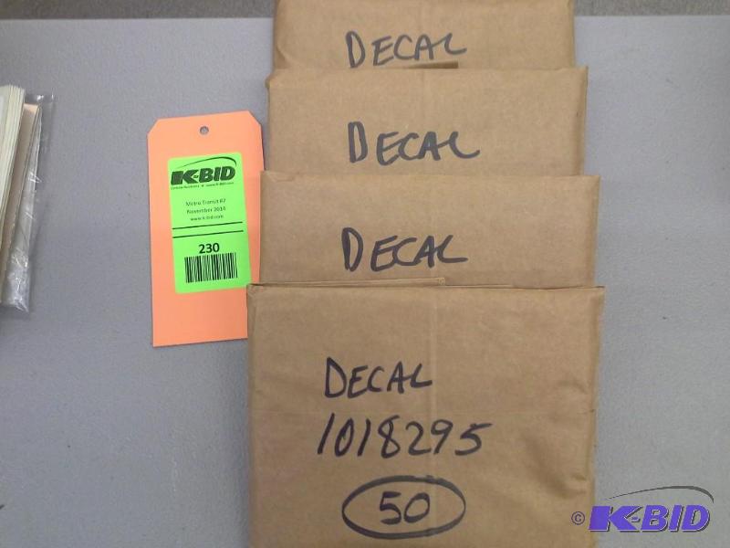 lot 230 image: DECAL OPERATING INSTRUCTIONS USSC DRIVERS SEAT 9903-700000-020