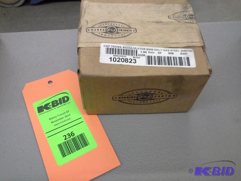 lot 236 image: CAP  TRANS. ACCULULATOR B500 ONLY GAS STEEL 29527006