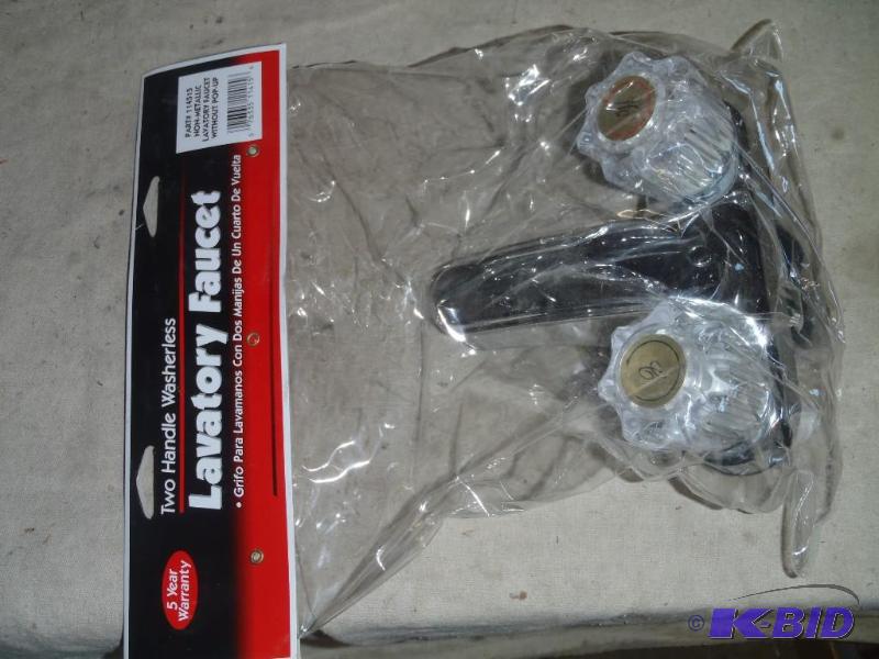 lot 141 image: 2 Handle Chrome Sink Faucet