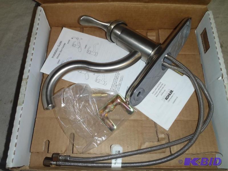 lot 143 image: Brushed Nickel Kitchen Faucet