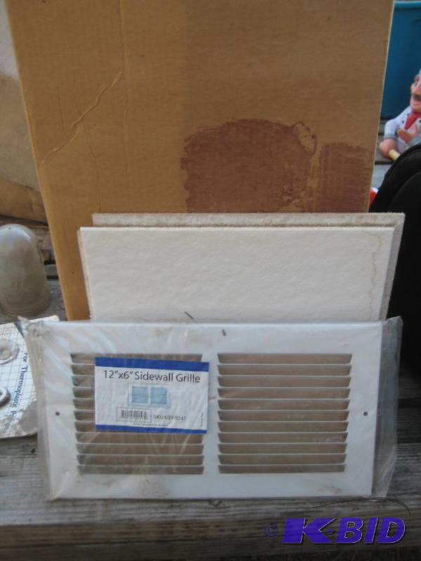 Vent Grates, Ceiling Tiles and a Sink