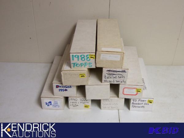 Lot of 11 Boxes of Baseball Cards