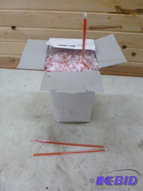 lot 157 image: Box of Individually Wrapped 12" Straws...