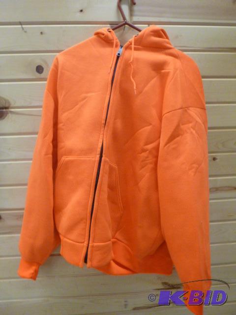 lot 163 image: Blaze Orange Hooded Jacket Size XL...