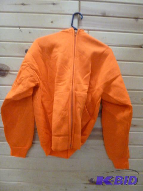 lot 164 image: Blaze Orange Hooded Jacket Size large...