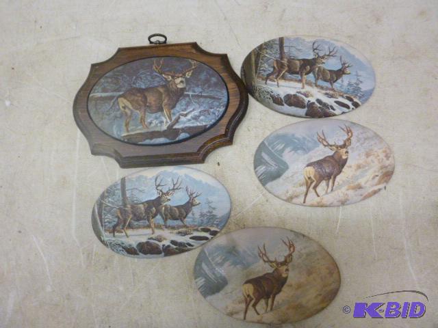 lot 174 image: Five Dear Plaques...