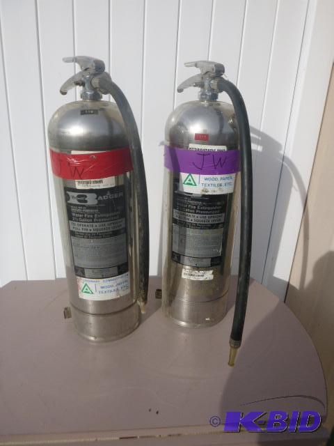 lot 201 image: Two Empty Fire Extinguishers ...