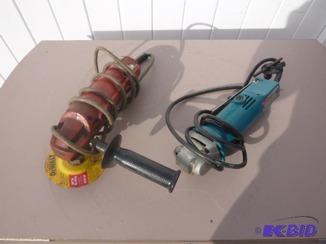lot 202 image: Makita Angle Drill and Makita Angle Grinder D...