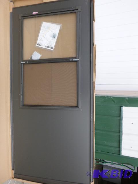 lot 240 image: New Larson 293-ST Storm Door Brown - 81"...