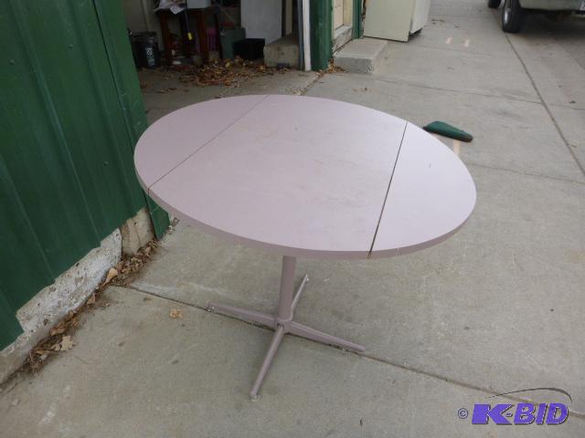lot 249 image: Round Table with Fold Down Sides 35"...
