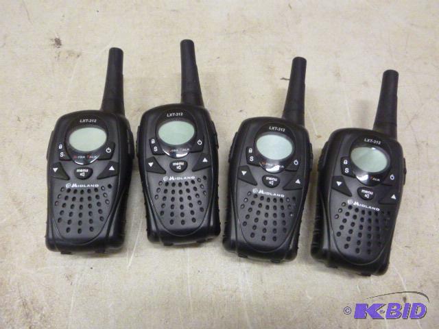 lot 50 image: Four Midland LXT-312&nbsp2-Way Radios No cha...