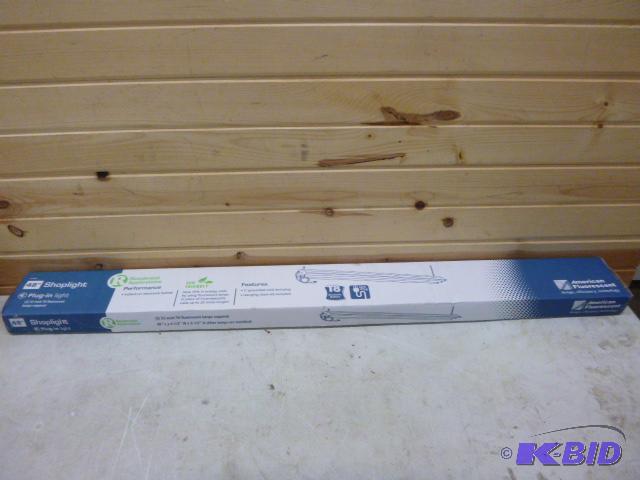 lot 62 image: 48" Plug-In Fluorescent 2 Bulb Light New...