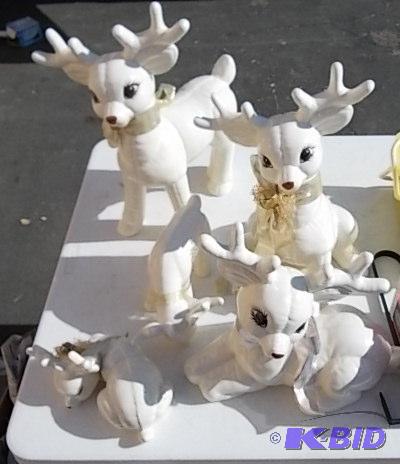 Set Of Ceramic Deer Statues...