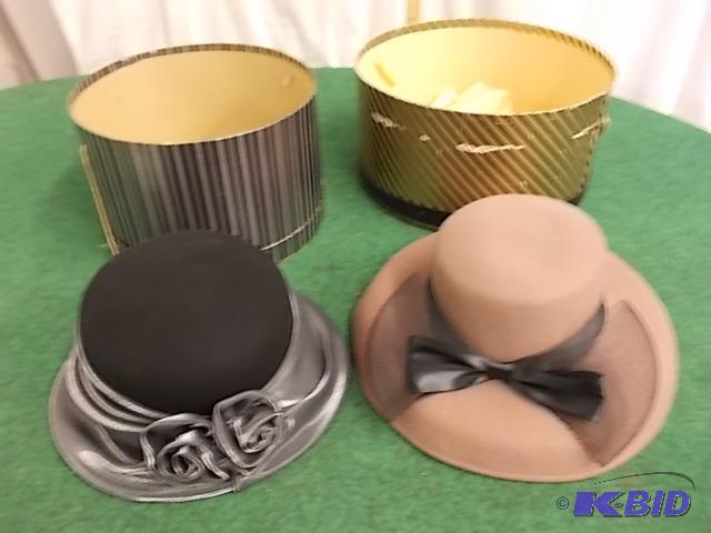 2-Vintage Wool Hats With Hat Boxes...