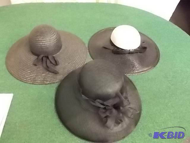 3-Black Hats (1-Sisal, 2-Straw)...