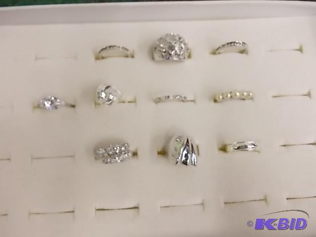 Lot Of 9-Assorted Bling Rings...