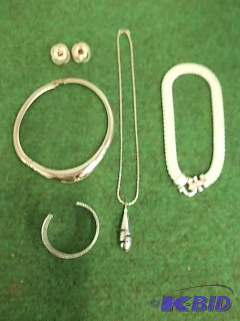 Lot Of Assorted Silvertone Jewelry...
