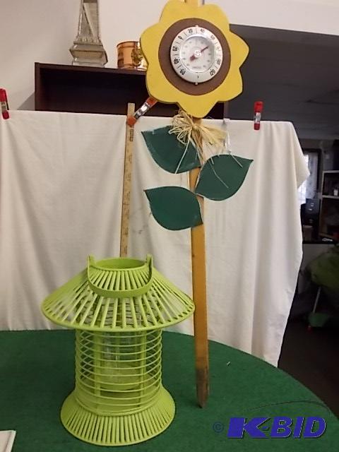 Patio Lantern &ampSunflower Thermometer...