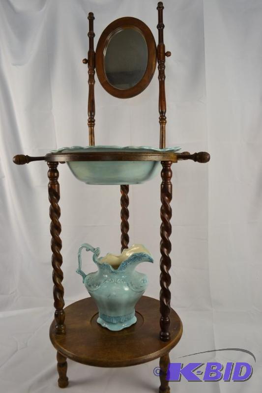 Wash Stand with Basin & Bowl