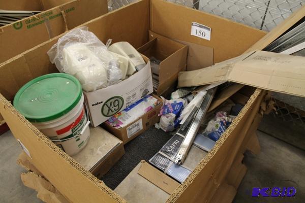 lot 51 image: Box Of Miscellaneous Flooring And Tile  ...