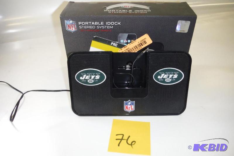 iHip Official NFL - NEW YORK JETS - Portable iDock Stereo Speaker with Wireless Remote NFV5000NYJ