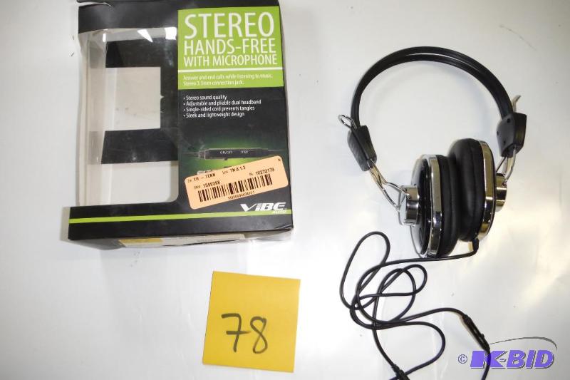 Hype and Vibe VAU-700-BLK STEREO HEADSET HANDS-FREE WITH MICROPHONE black