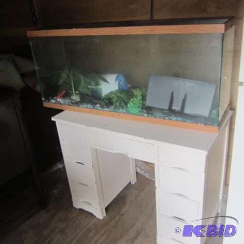lot 14 image: Desk, Aquarium