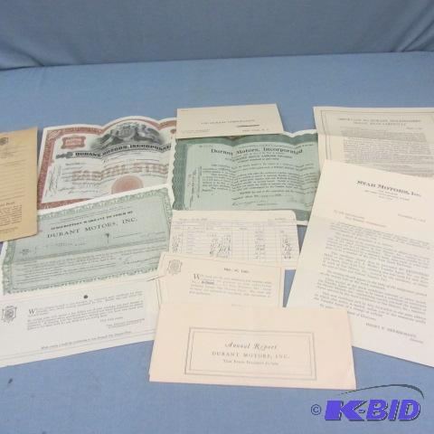 lot 204 image: Durant Motors Ephemera