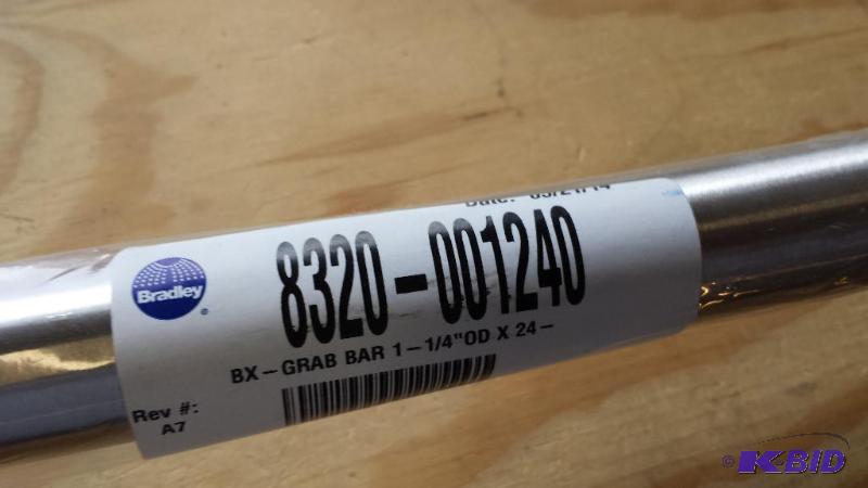 Bradley Grab Bar, 24, Stainless Steel, NEW