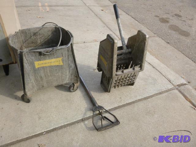lot 34 image: Mop Bucket with Mop Handle...
