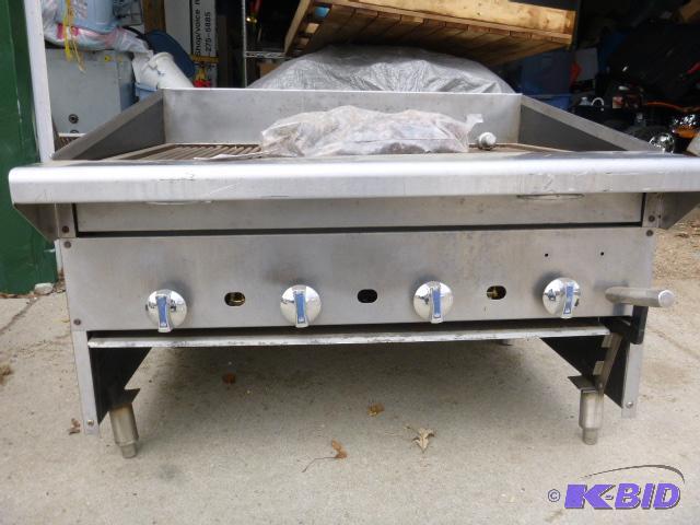 lot 9 image: Counter Top Lava Rock Char Grill 36" ne...
