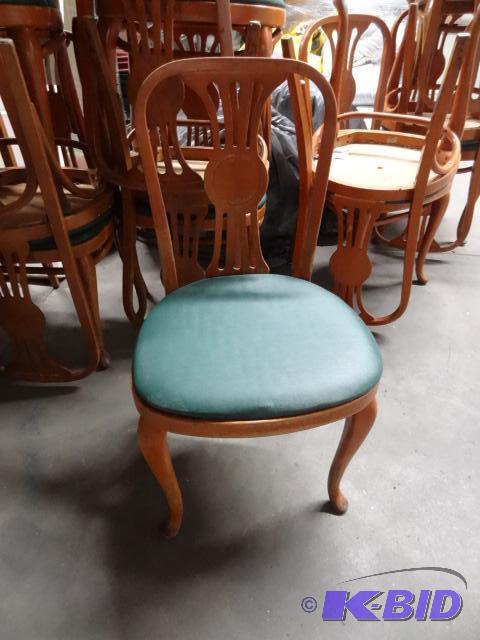 lot 121 image: 29 matching wood framed chairs...