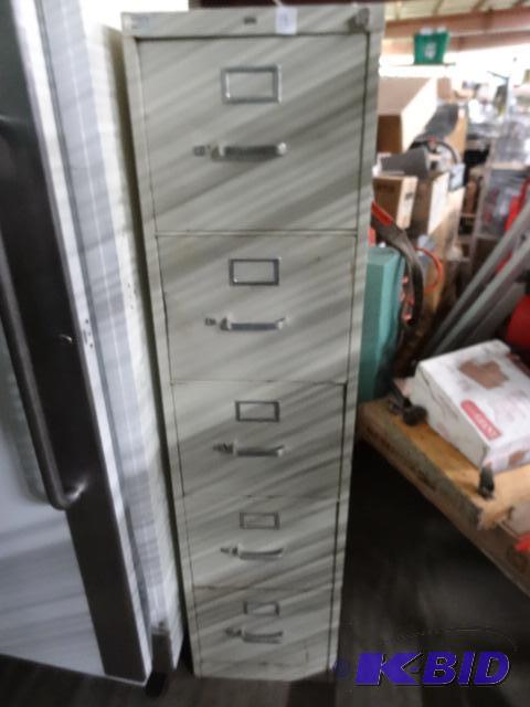 lot 19 image: 15" metal 5 drawer file cabinet....