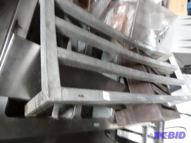 lot 3 image: Aluminum riser. 48 x 18 x 8. Poly riser. 36 x...