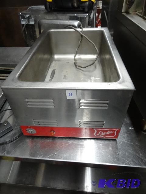 lot 61 image: Duke single pan food warmer...