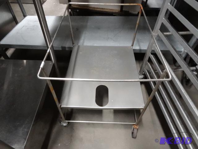 lot 64 image: Cart on wheels. 26 x 19 x 24...