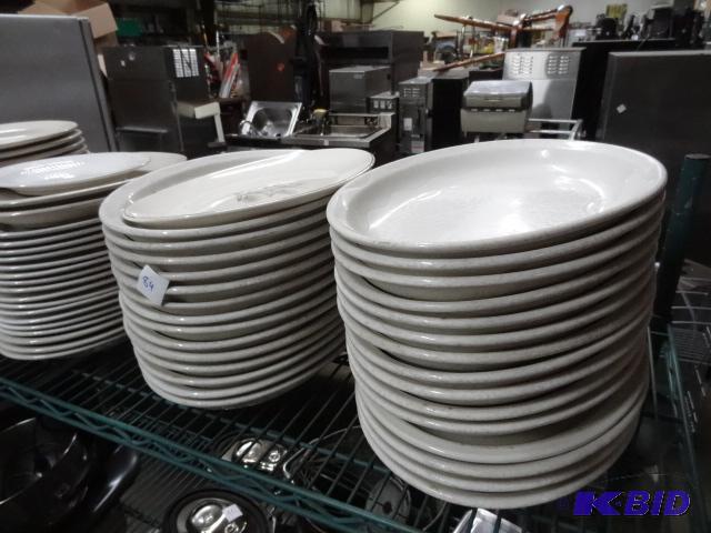 lot 84 image: 7 stacks of misc oval plates...