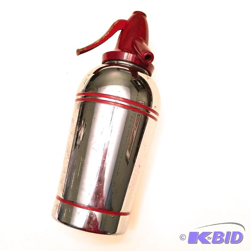 Mad Men vintage chrome Seltzer bottle