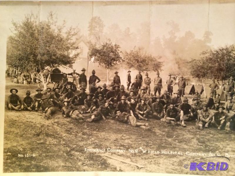 WW1 long photo of a ambulance battalion