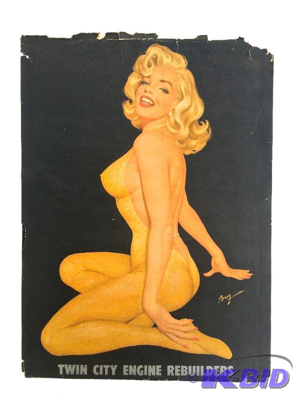 Marilyn  Monroe Large Original Pin Up By Baz