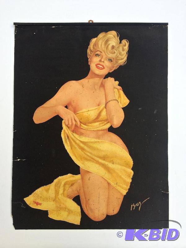 marilyn  Monroe Large Original Pin Up By Baz Large