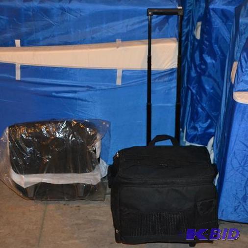 lot 106 image: 2 New Collapsible Rolling Insulated Cooler wi...