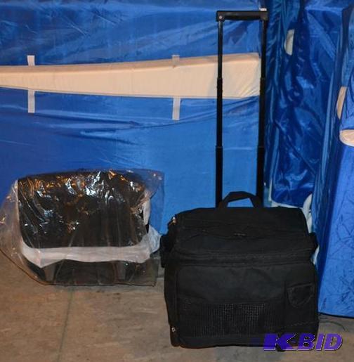 lot 107 image: 2 New Collapsible Rolling Insulated Cooler wi...