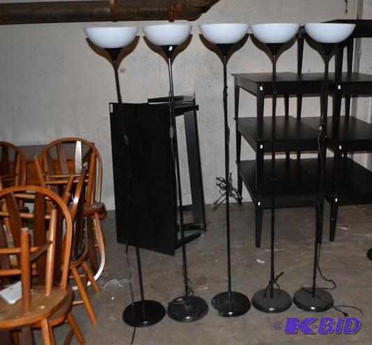 lot 12 image: 5 floor lamps 69x11" working condition...