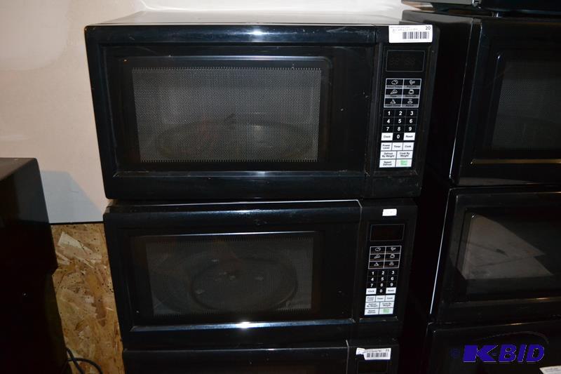 lot 20 image: Two Black microwave 1450 watts...