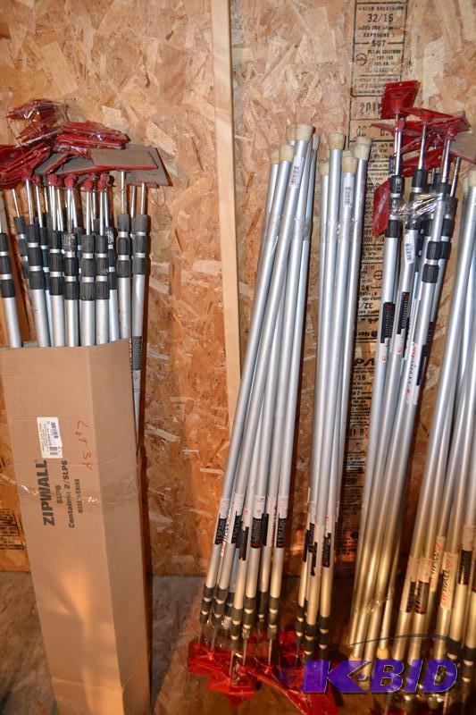 lot 27 image: Zip Wall brand spring loaded poles extend to ...