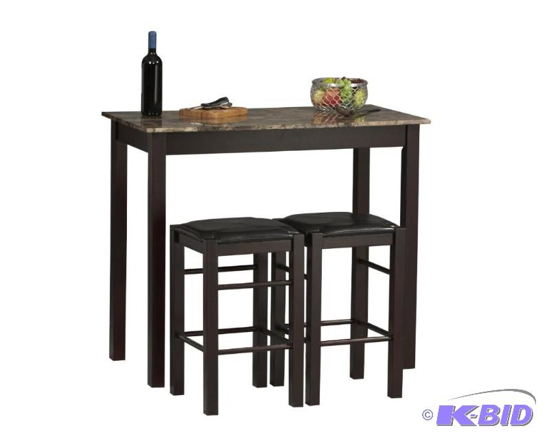 lot 11 image: Linon Tavern Collection 3-Piece Table Set